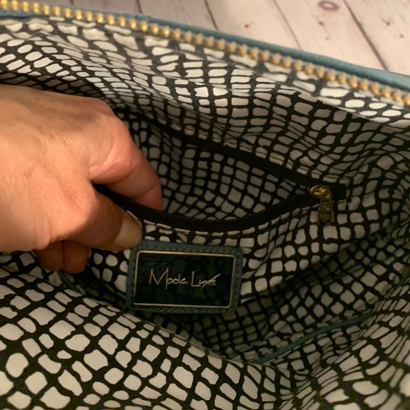 Moda Luxe Tiffany Blue Crossbody / Clutch - Picture 3 of 15